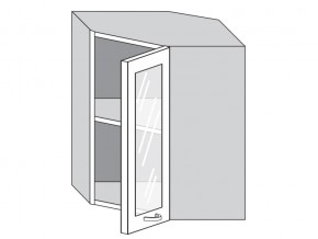 1.60.3у Шкаф настенный (h=720) угловой на 600мм со стекл. дверцей в Чебаркуле - chebarkul.magazinmebel.ru | фото