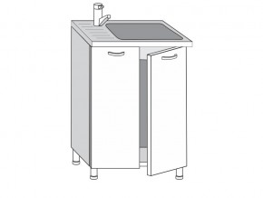 2.60.2мн Шкаф-стол на 600мм под накладную мойку с 2-мя дверцами в Чебаркуле - chebarkul.magazinmebel.ru | фото