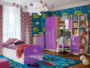 Детская комната Юниор-2 Фиолетовый металлик в Чебаркуле - chebarkul.magazinmebel.ru | фото - изображение 1