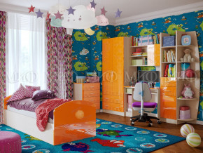 Детская комната Юниор-2 Оранжевый металлик в Чебаркуле - chebarkul.magazinmebel.ru | фото