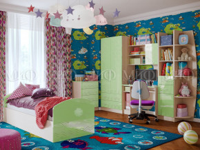Детская комната Юниор-2 Салатовый металлик в Чебаркуле - chebarkul.magazinmebel.ru | фото