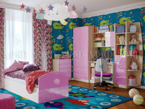 Детская комната Юниор-2 Сиреневый металлик в Чебаркуле - chebarkul.magazinmebel.ru | фото - изображение 1