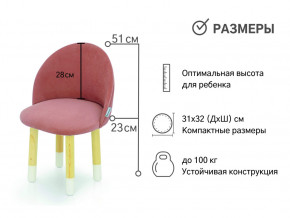 Детский мягкий стул Stumpa пудровый в Чебаркуле - chebarkul.magazinmebel.ru | фото - изображение 2