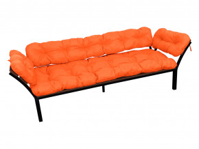Диван Дачный с подлокотниками оранжевая подушка в Чебаркуле - chebarkul.magazinmebel.ru | фото - изображение 1