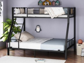 Двухъярусная кровать Гранада-1 140 черный в Чебаркуле - chebarkul.magazinmebel.ru | фото - изображение 1
