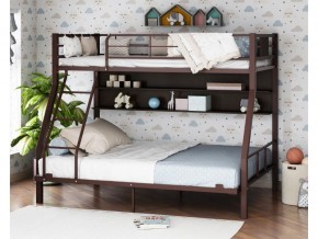 Двухъярусная кровать Гранада-1П 140 коричневый в Чебаркуле - chebarkul.magazinmebel.ru | фото