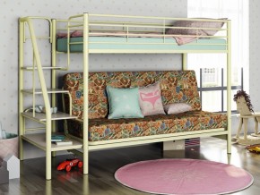Двухъярусная кровать с диваном Мадлен 3 Слоновая кость-марки в Чебаркуле - chebarkul.magazinmebel.ru | фото - изображение 1