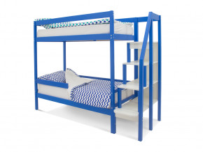Двухъярусная кровать Svogen с бортиком синий в Чебаркуле - chebarkul.magazinmebel.ru | фото - изображение 1
