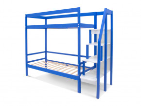 Двухъярусная кровать Svogen с бортиком синий в Чебаркуле - chebarkul.magazinmebel.ru | фото - изображение 2
