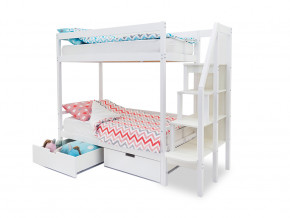 Двухъярусная кровать Svogen с ящиками белый в Чебаркуле - chebarkul.magazinmebel.ru | фото - изображение 2