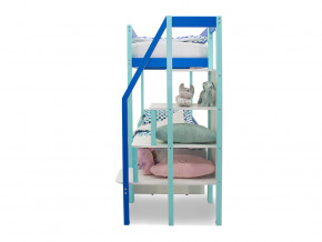 Двухъярусная кровать Svogen с ящиками мятно-синий в Чебаркуле - chebarkul.magazinmebel.ru | фото - изображение 4