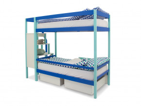 Двухъярусная кровать Svogen с ящиками мятно-синий в Чебаркуле - chebarkul.magazinmebel.ru | фото - изображение 5