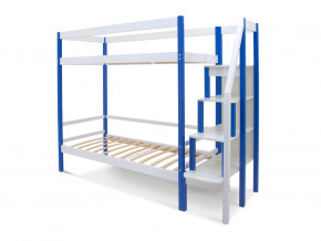 Двухъярусная кровать Svogen с ящиками сине-белый в Чебаркуле - chebarkul.magazinmebel.ru | фото - изображение 2