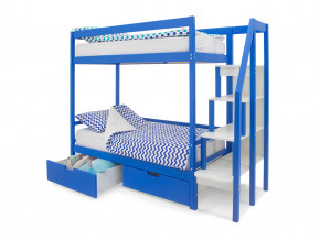 Двухъярусная кровать Svogen с ящиками синий в Чебаркуле - chebarkul.magazinmebel.ru | фото - изображение 2