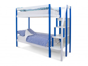 Двухъярусная кровать Svogen сине-белый в Чебаркуле - chebarkul.magazinmebel.ru | фото - изображение 1