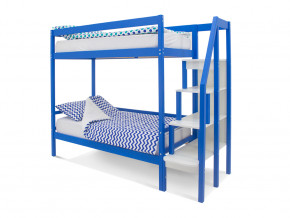 Двухъярусная кровать Svogen синий в Чебаркуле - chebarkul.magazinmebel.ru | фото - изображение 1