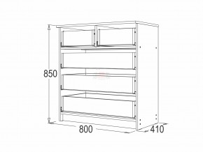 Комод 8 фант ясень анкор в Чебаркуле - chebarkul.magazinmebel.ru | фото - изображение 2