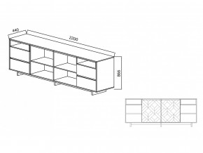 Комодино Moderno-2200 Ф2 в Чебаркуле - chebarkul.magazinmebel.ru | фото - изображение 4