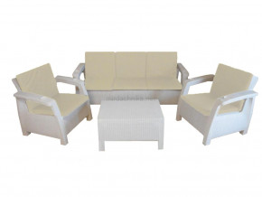 Комплект уличной мебели Yalta Premium Terrace Triple Set белый в Чебаркуле - chebarkul.magazinmebel.ru | фото - изображение 1