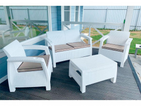 Комплект уличной мебели Yalta Terrace Set белый в Чебаркуле - chebarkul.magazinmebel.ru | фото