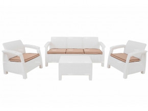 Комплект уличной мебели Yalta Terrace Triple Set белый в Чебаркуле - chebarkul.magazinmebel.ru | фото