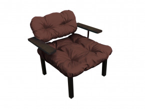 Кресло Дачное коричневая подушка в Чебаркуле - chebarkul.magazinmebel.ru | фото - изображение 1