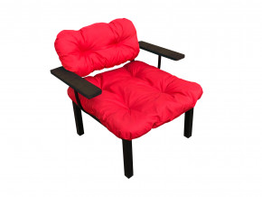Кресло Дачное красная подушка в Чебаркуле - chebarkul.magazinmebel.ru | фото