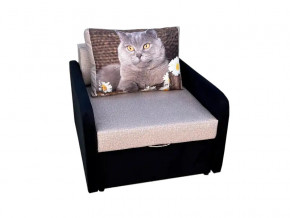 Кресло кровать Канзасик с подлокотниками кот с ромашками-2 в Чебаркуле - chebarkul.magazinmebel.ru | фото - изображение 1