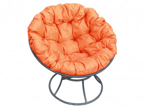 Кресло Папасан без ротанга оранжевая подушка в Чебаркуле - chebarkul.magazinmebel.ru | фото