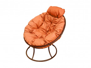 Кресло Папасан мини без ротанга оранжевая подушка в Чебаркуле - chebarkul.magazinmebel.ru | фото