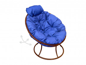 Кресло Папасан мини пружинка без ротанга синяя подушка в Чебаркуле - chebarkul.magazinmebel.ru | фото