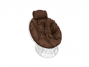 Кресло Папасан мини с ротангом коричневая подушка в Чебаркуле - chebarkul.magazinmebel.ru | фото - изображение 1