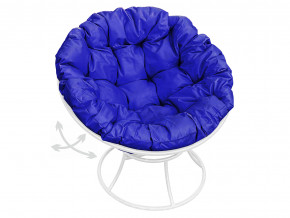Кресло Папасан пружинка без ротанга синяя подушка в Чебаркуле - chebarkul.magazinmebel.ru | фото
