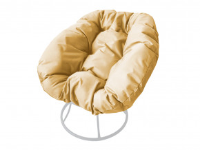 Кресло Пончик без ротанга бежевая подушка в Чебаркуле - chebarkul.magazinmebel.ru | фото