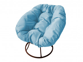 Кресло Пончик без ротанга голубая подушка в Чебаркуле - chebarkul.magazinmebel.ru | фото - изображение 1