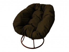 Кресло Пончик без ротанга коричневая подушка в Чебаркуле - chebarkul.magazinmebel.ru | фото - изображение 1