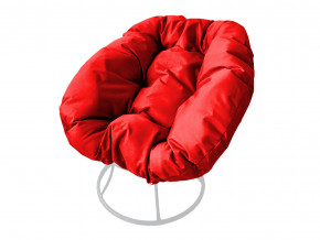 Кресло Пончик без ротанга красная подушка в Чебаркуле - chebarkul.magazinmebel.ru | фото - изображение 1