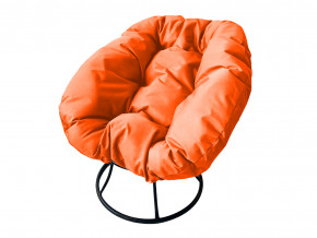 Кресло Пончик без ротанга оранжевая подушка в Чебаркуле - chebarkul.magazinmebel.ru | фото