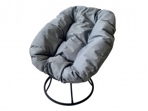 Кресло Пончик без ротанга серая подушка в Чебаркуле - chebarkul.magazinmebel.ru | фото - изображение 1