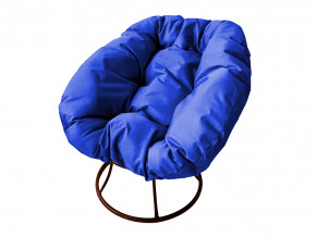 Кресло Пончик без ротанга синяя подушка в Чебаркуле - chebarkul.magazinmebel.ru | фото - изображение 1
