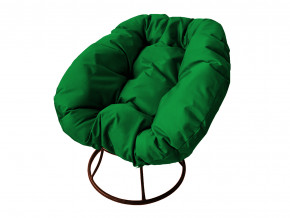 Кресло Пончик без ротанга зелёная подушка в Чебаркуле - chebarkul.magazinmebel.ru | фото