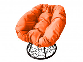 Кресло Пончик с ротангом оранжевая подушка в Чебаркуле - chebarkul.magazinmebel.ru | фото - изображение 1