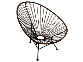 Кресло Ракушка с ротангом коричневый в Чебаркуле - chebarkul.magazinmebel.ru | фото