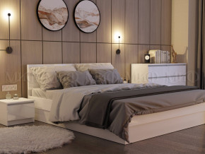 Кровать 1400 Челси Белый глянец в Чебаркуле - chebarkul.magazinmebel.ru | фото - изображение 2