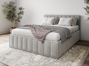 Кровать 1400 Лана серый велюр в Чебаркуле - chebarkul.magazinmebel.ru | фото