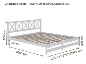 Кровать 2-х спальная Аист-8 Классика белый 1200х2000 мм в Чебаркуле - chebarkul.magazinmebel.ru | фото - изображение 2