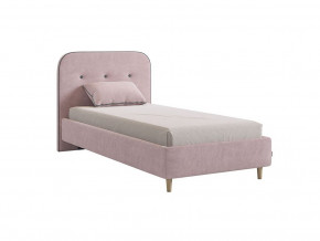 Кровать 900 Лео велюр нежно-розовый в Чебаркуле - chebarkul.magazinmebel.ru | фото - изображение 1