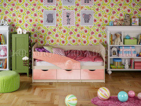 Кровать Бабочки 1600 Розовый металлик в Чебаркуле - chebarkul.magazinmebel.ru | фото - изображение 1