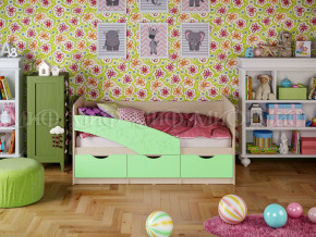 Кровать Бабочки 1600 Салатовый в Чебаркуле - chebarkul.magazinmebel.ru | фото