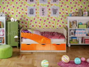 Кровать Бабочки 1800 Оранжевый металлик в Чебаркуле - chebarkul.magazinmebel.ru | фото - изображение 1